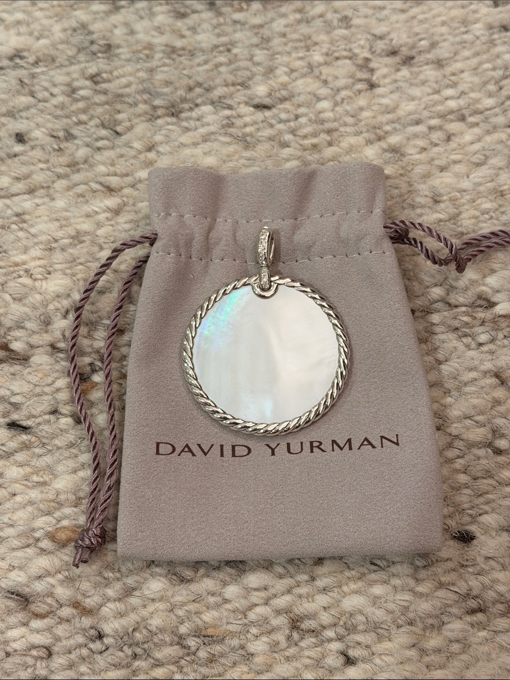 David Yurman Elements Pendant with Black Onyx/MOP  diamond clasp - Picture 2 of 4